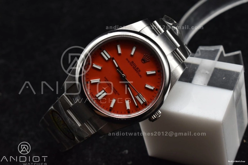 Oyster Best Steel Unisex 1:1 Perpetual 124300 938 Red Dial Clean 41mm 904L Edition VR 0101
